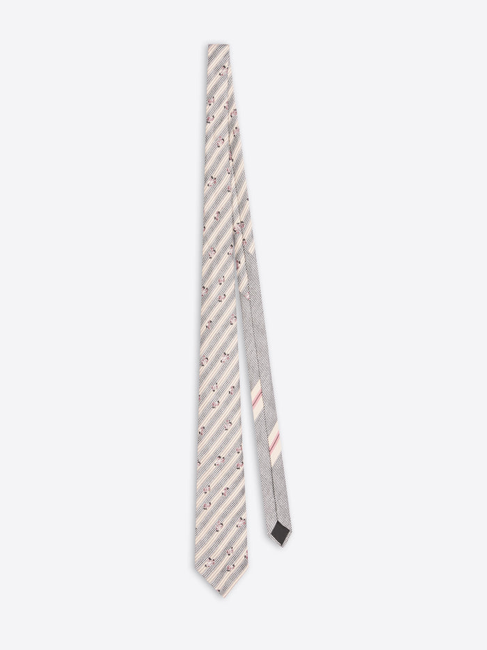 Patterned tie on a white background