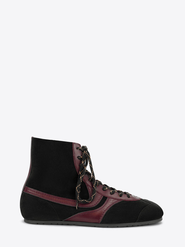 Suede high top sneakers