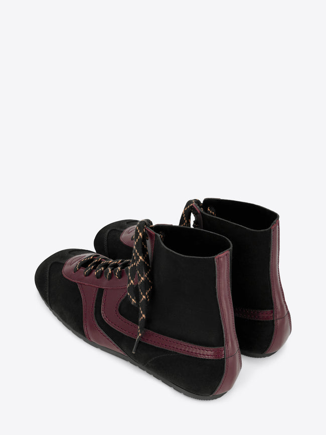 Suede high top sneakers