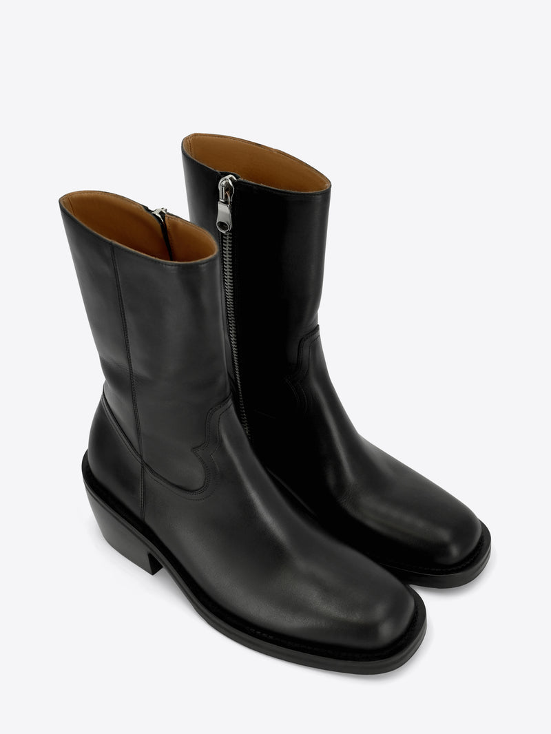 High leather boots