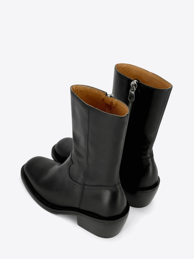 High leather boots