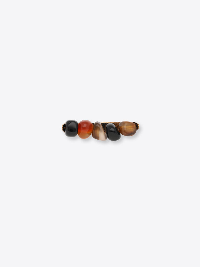 Multicolored stone tie pin