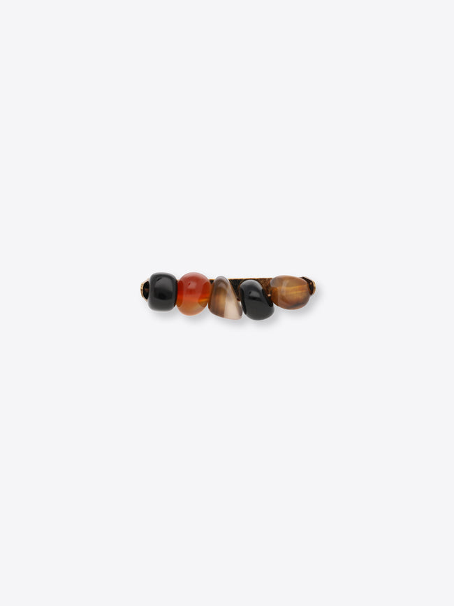 Multicolored stone tie pin