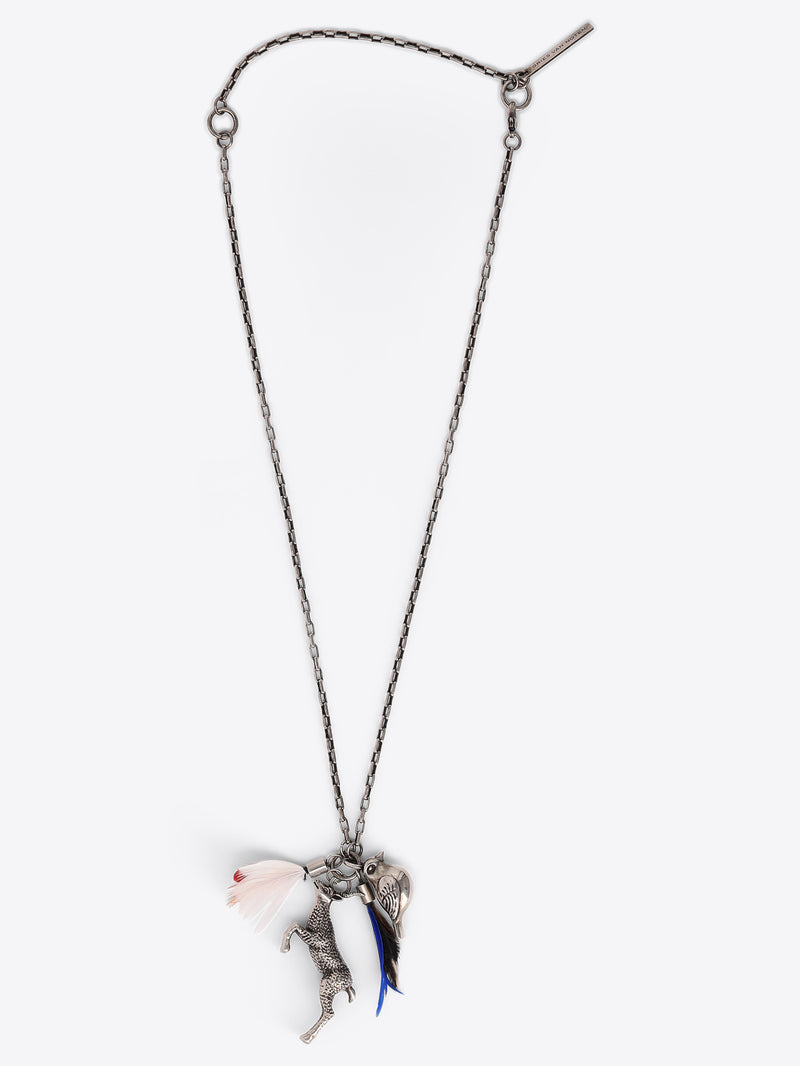 Feather pendant necklace