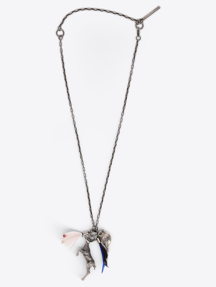 Feather pendant necklace
