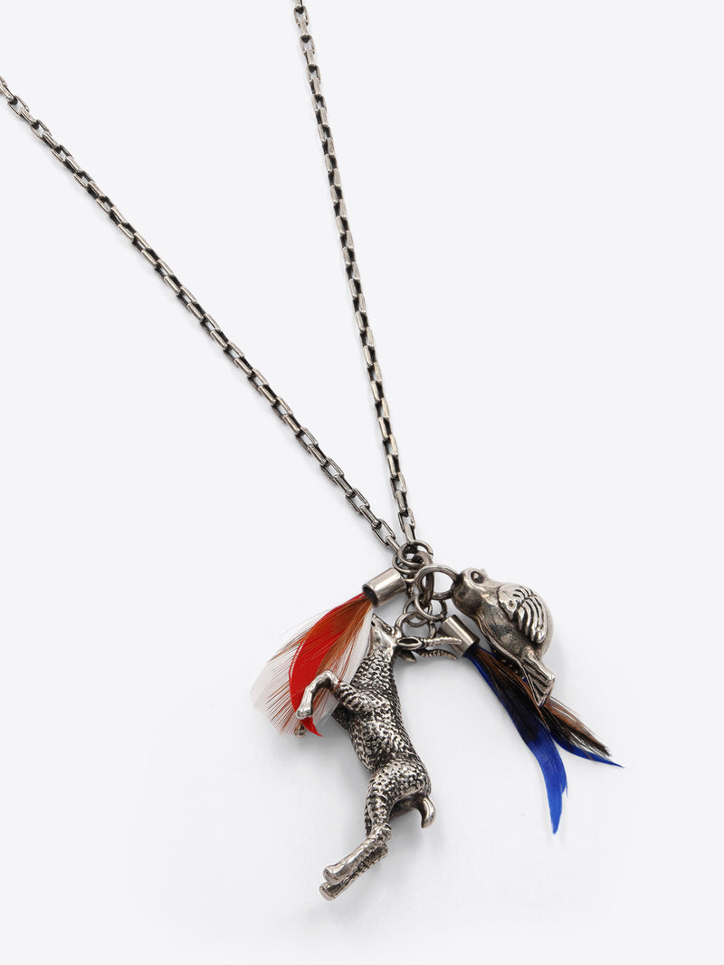 Feather pendant necklace