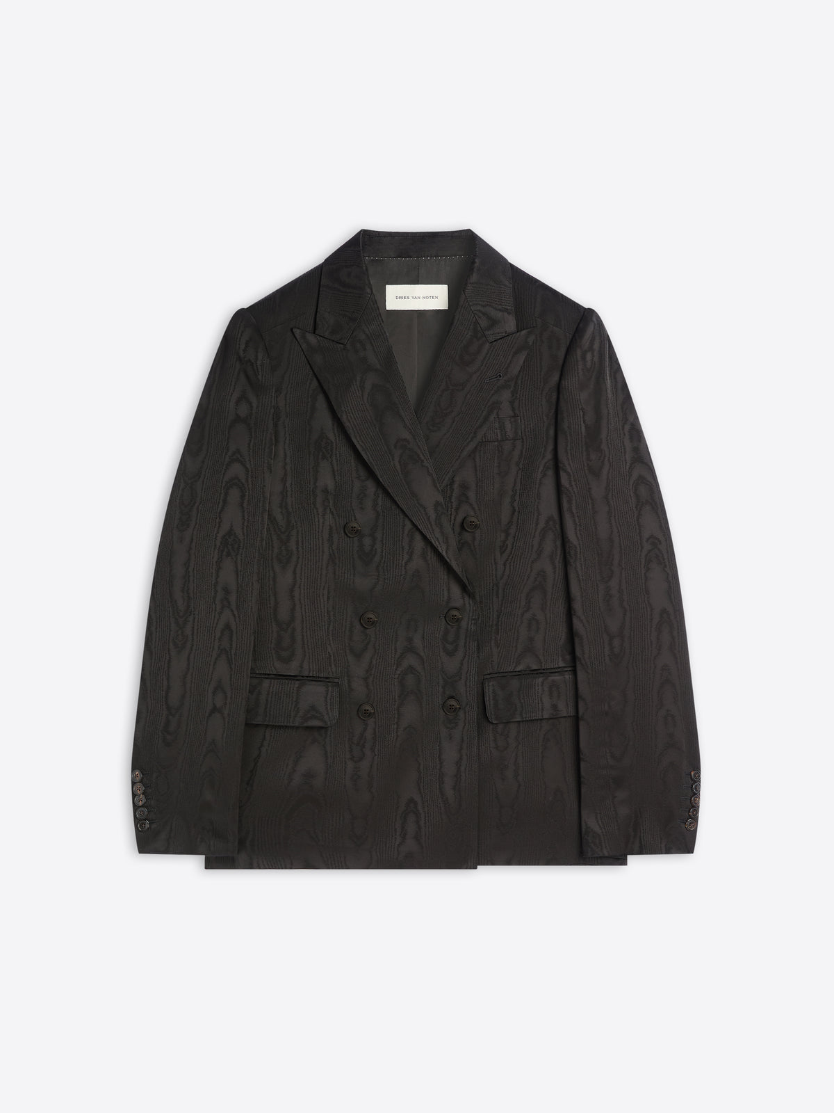 Dark brown textured blazer on a light gray background