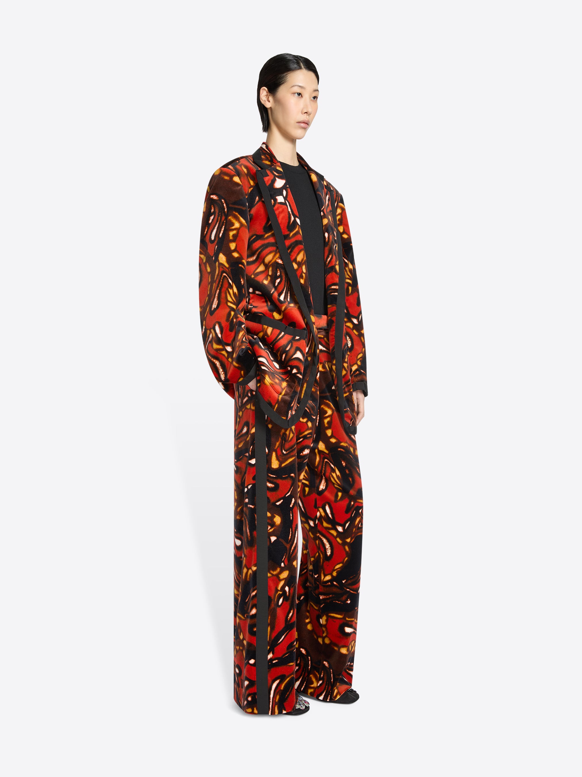 Oversized velvet blazer - Autumn-Winter Women | Dries Van Noten