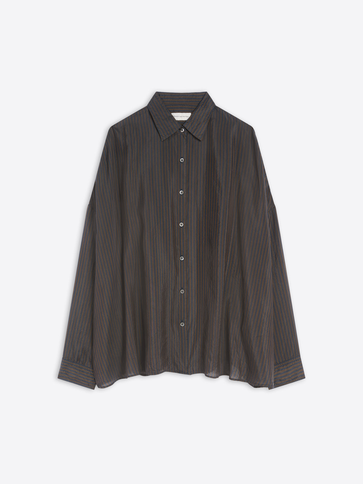 Dark brown oversized shirt on a white background