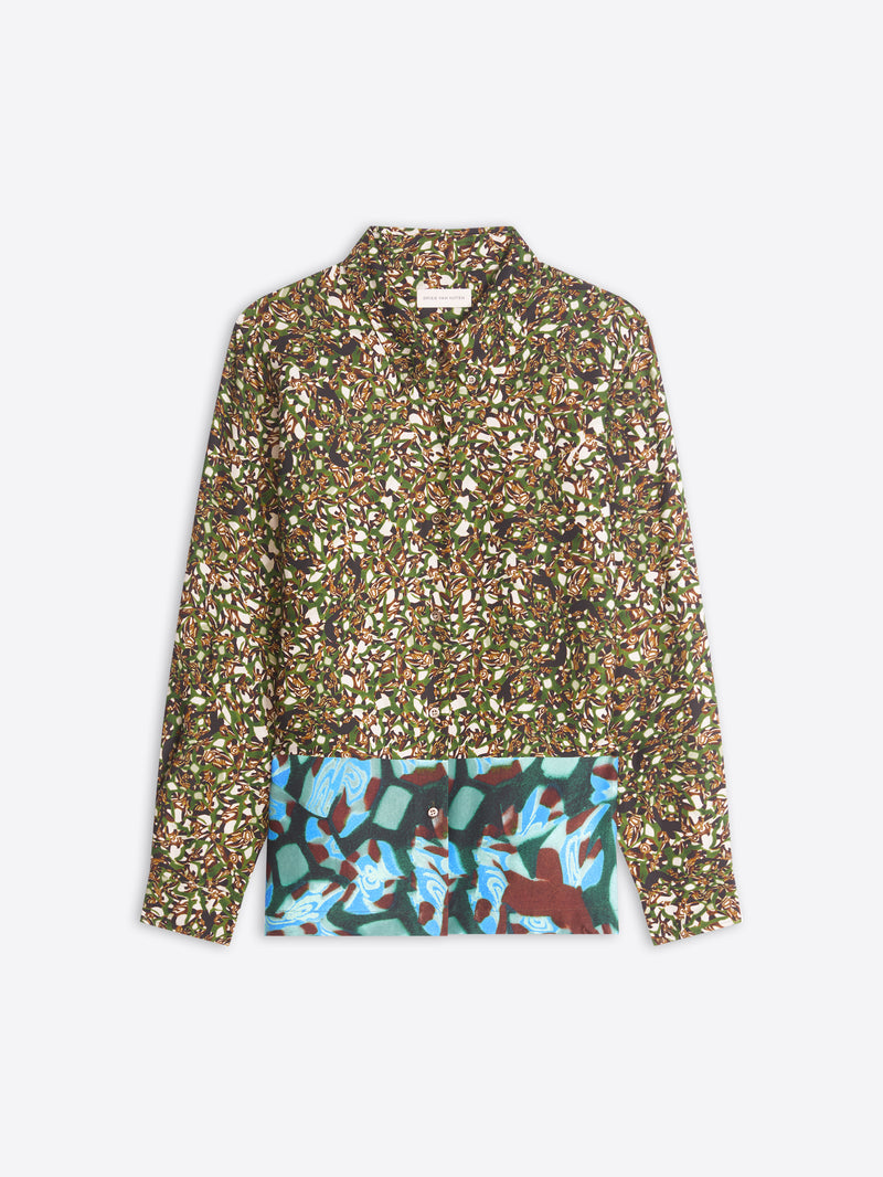 Floral patterned shirt on a white background