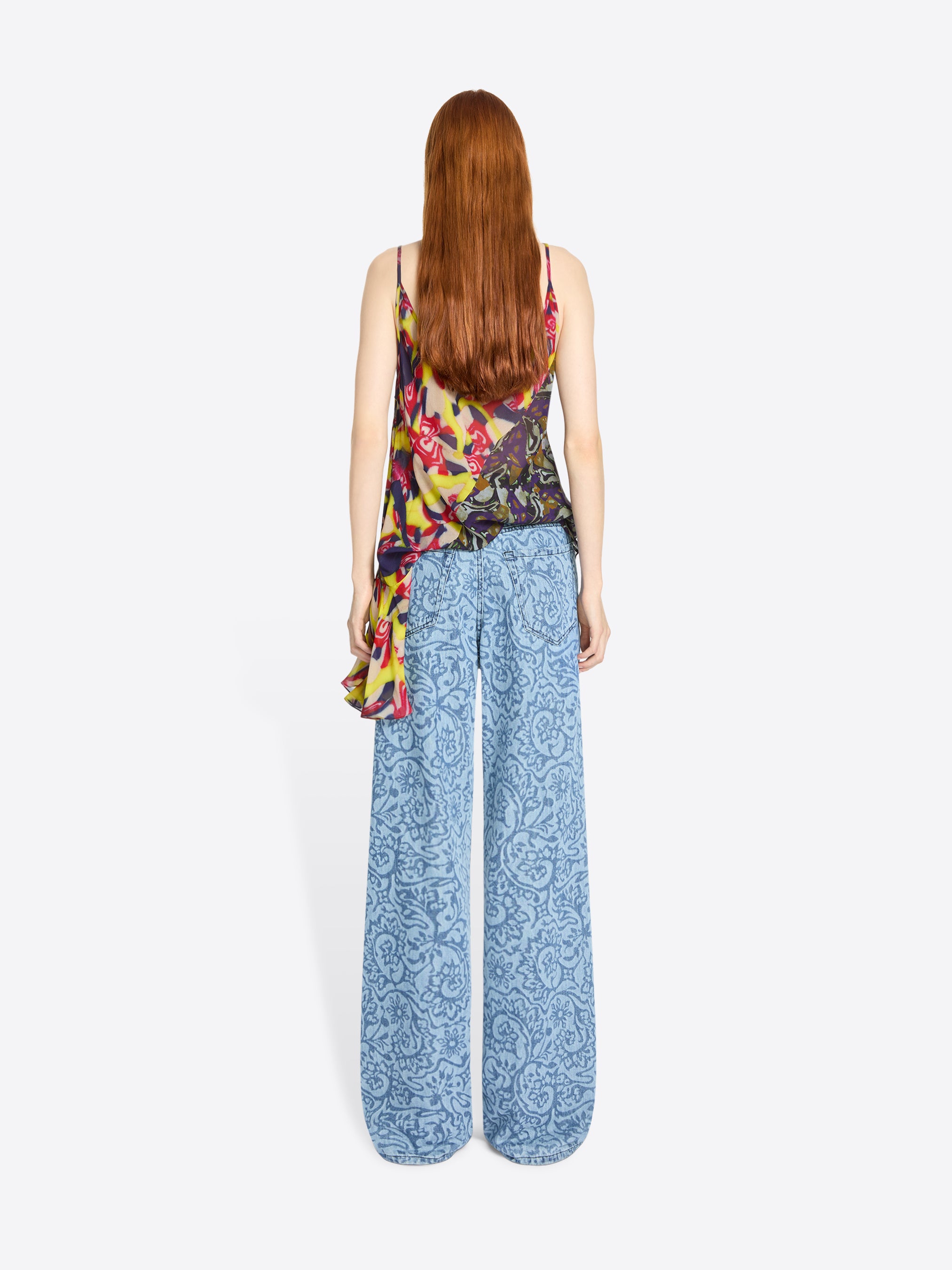 Printed denim pants - Autumn-Winter Women | Dries Van Noten