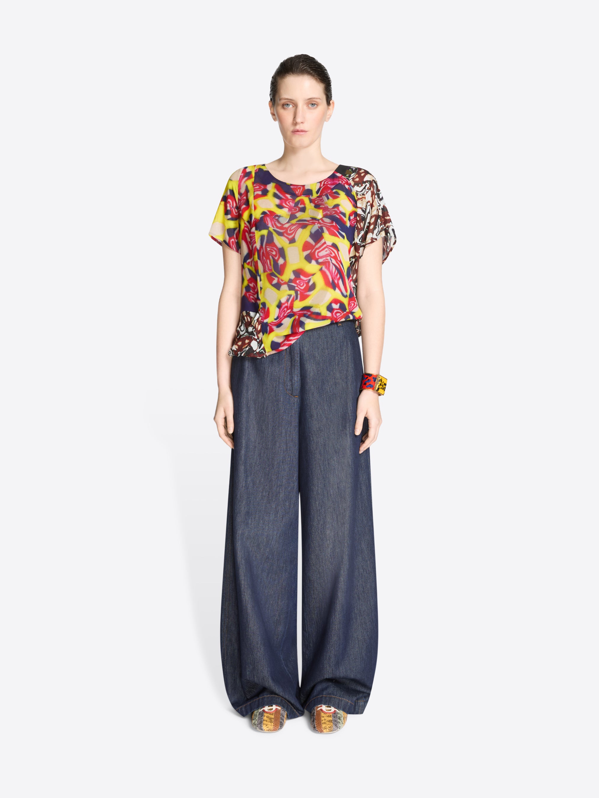 Wide leg denim pants - Autumn-Winter Women | Dries Van Noten