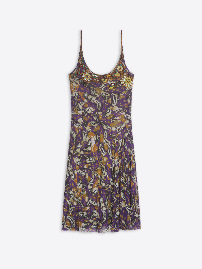 Floral patterned dress on a white background