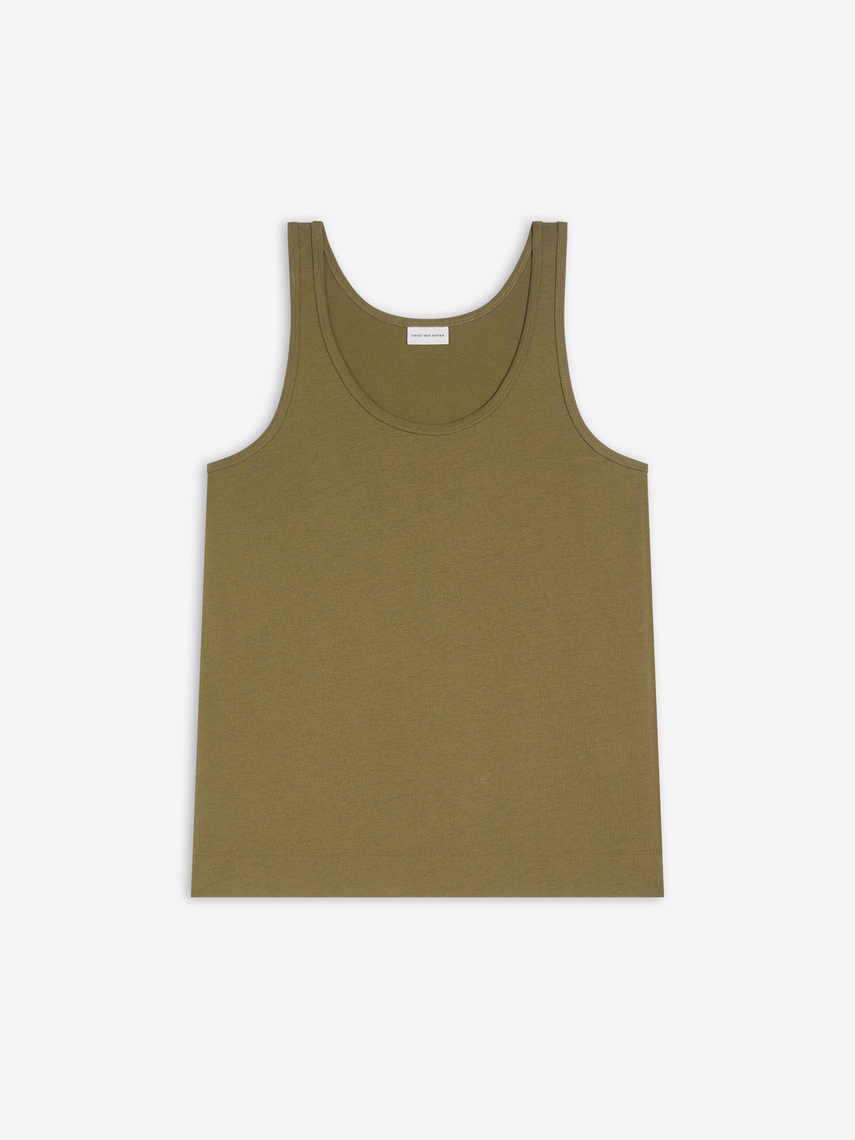Green tank top on a white background