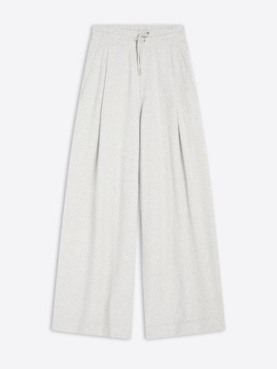 Light gray wide-leg pants on a white background