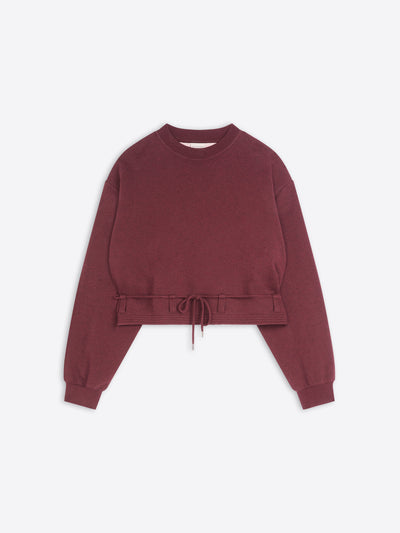 Burgundy sweatshirt on a white background