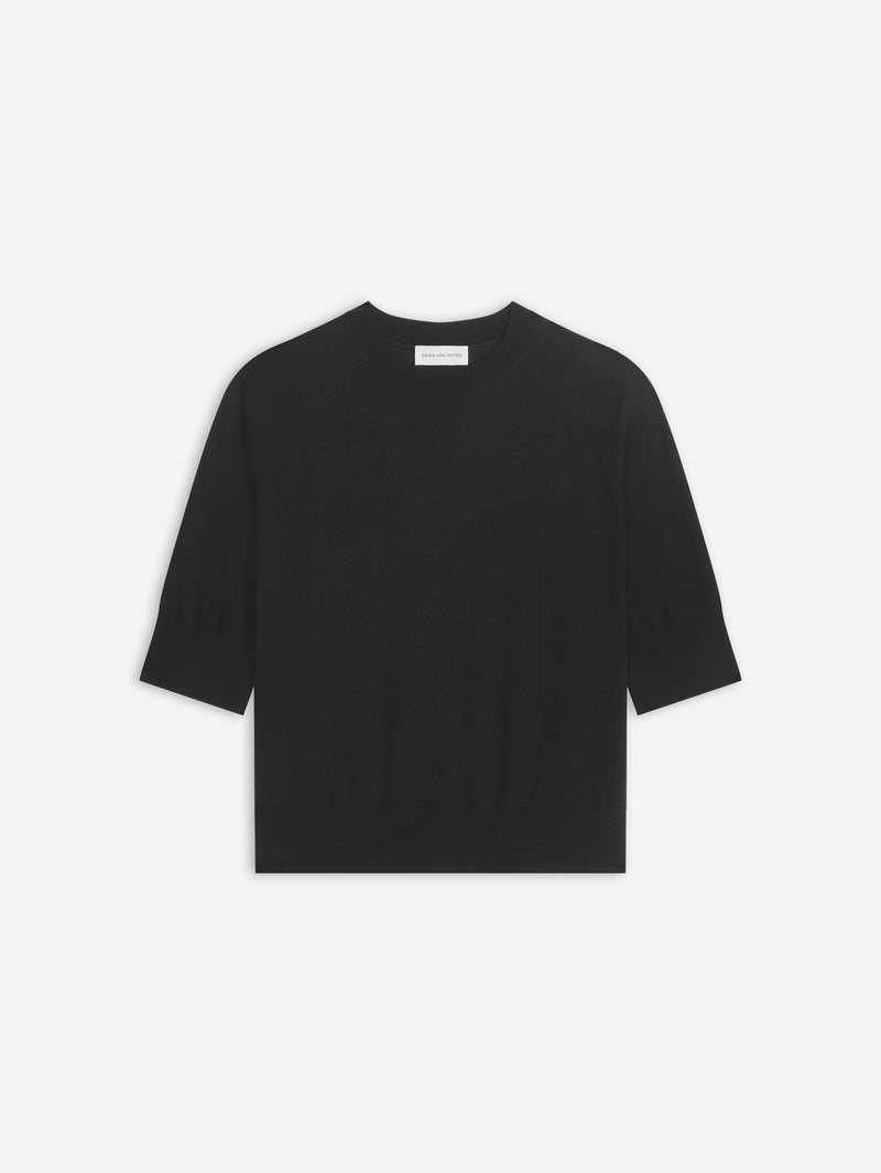 Black top on a white background