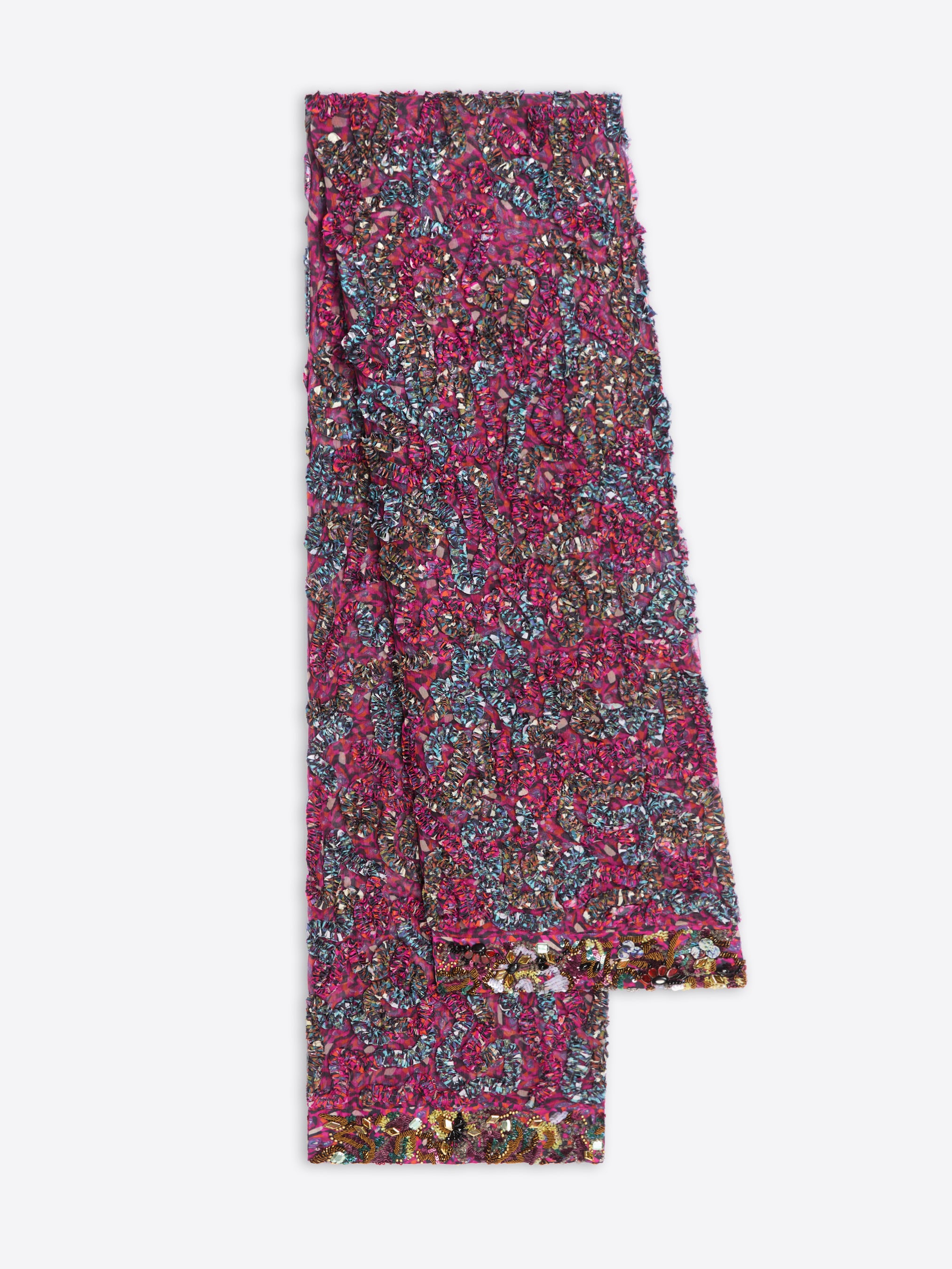 Embroidered viscose scarf - Autumn-Winter Women | Dries Van Noten