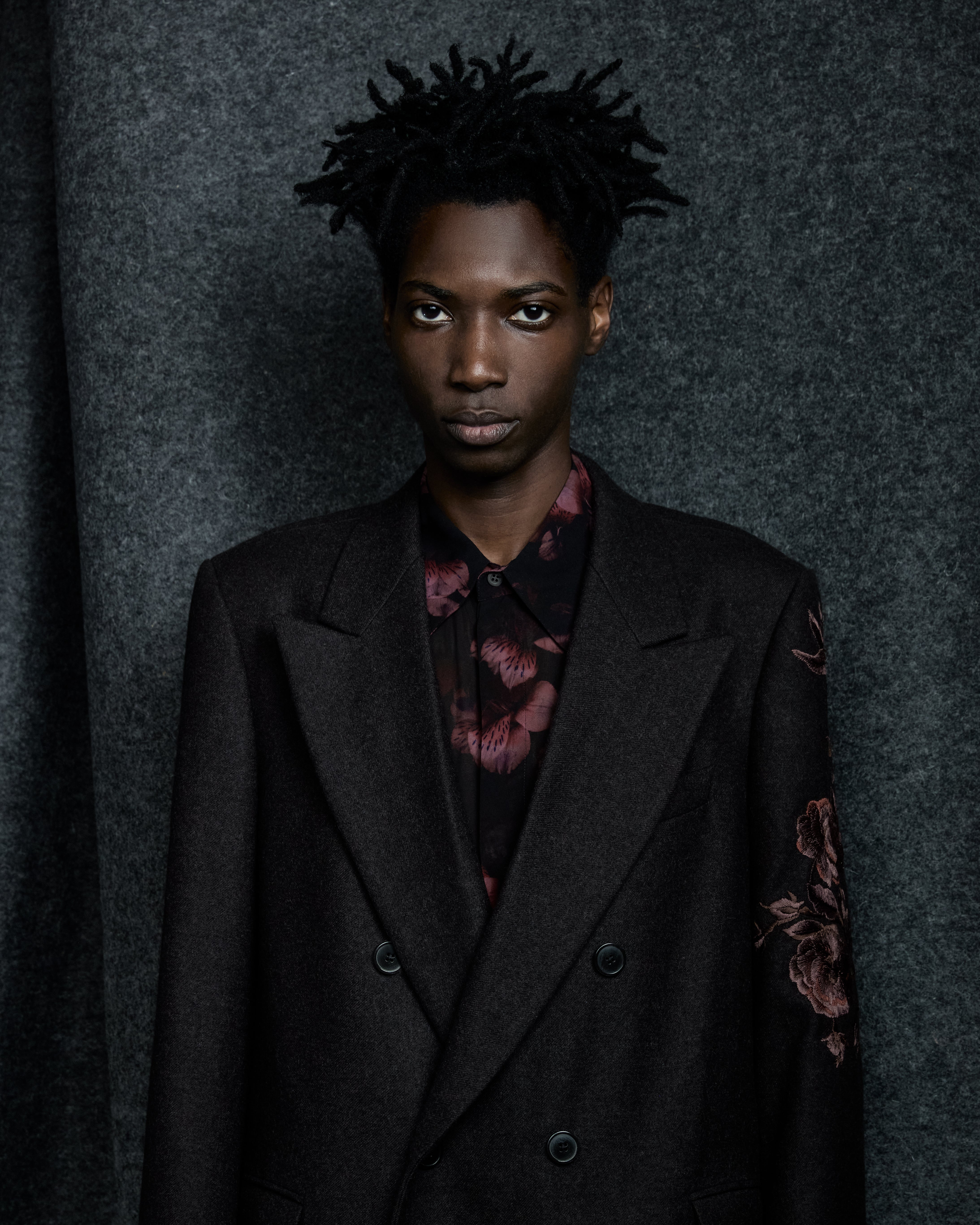 本人期 DRIES VAN NOTEN ドリスヴァンノッテン キルティングシャツ 未使用品 ドリスヴァンノッテン DRIES VAN NOTEN 24AW CORNISH