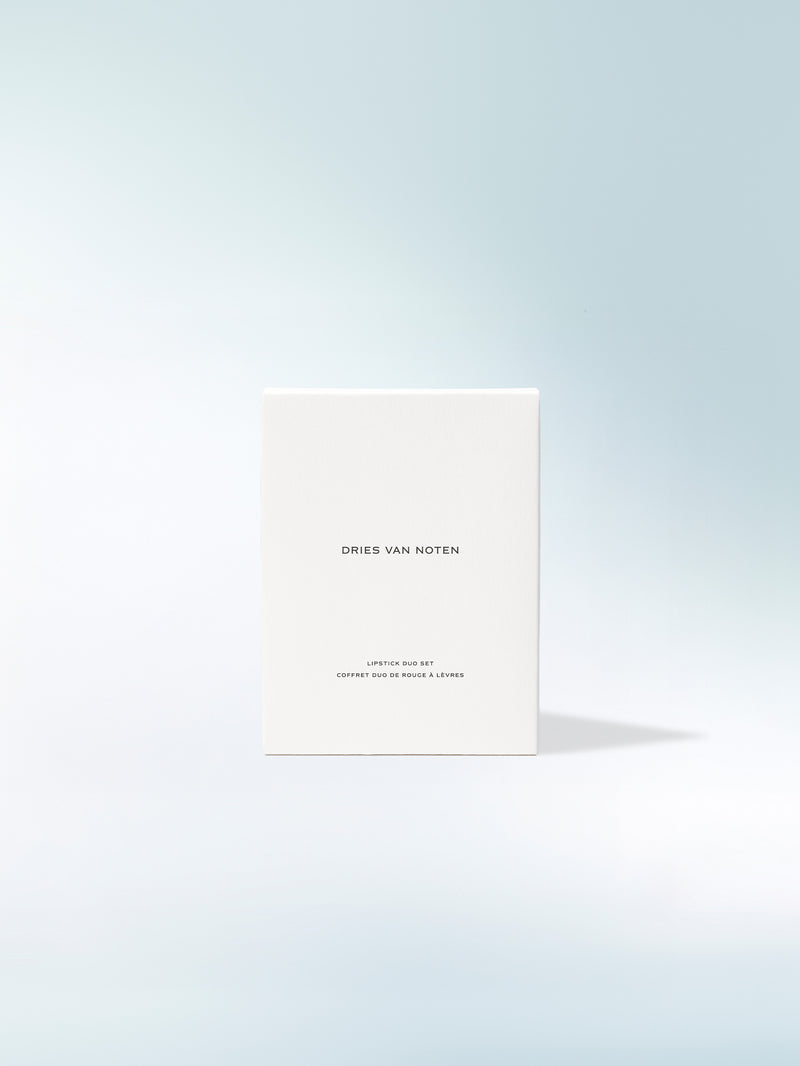 White product packaging with text on a light blue gradient background