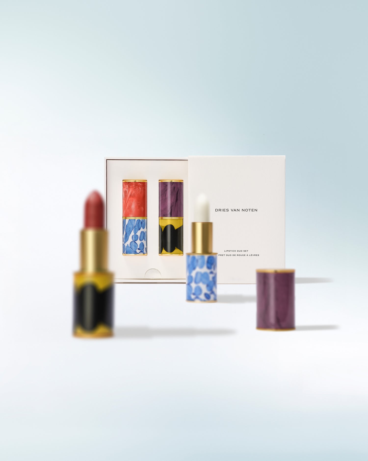 Lipstick set on a white background  - Dries Van Noten