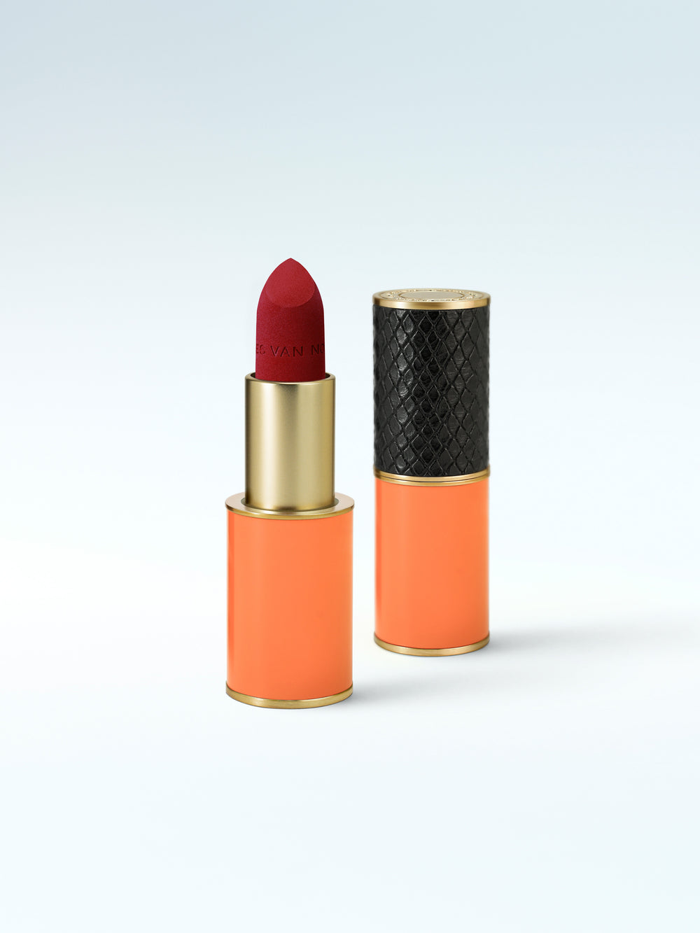 Refillable Lipstick MATTE, Clockwork leather case, Favorite red shade