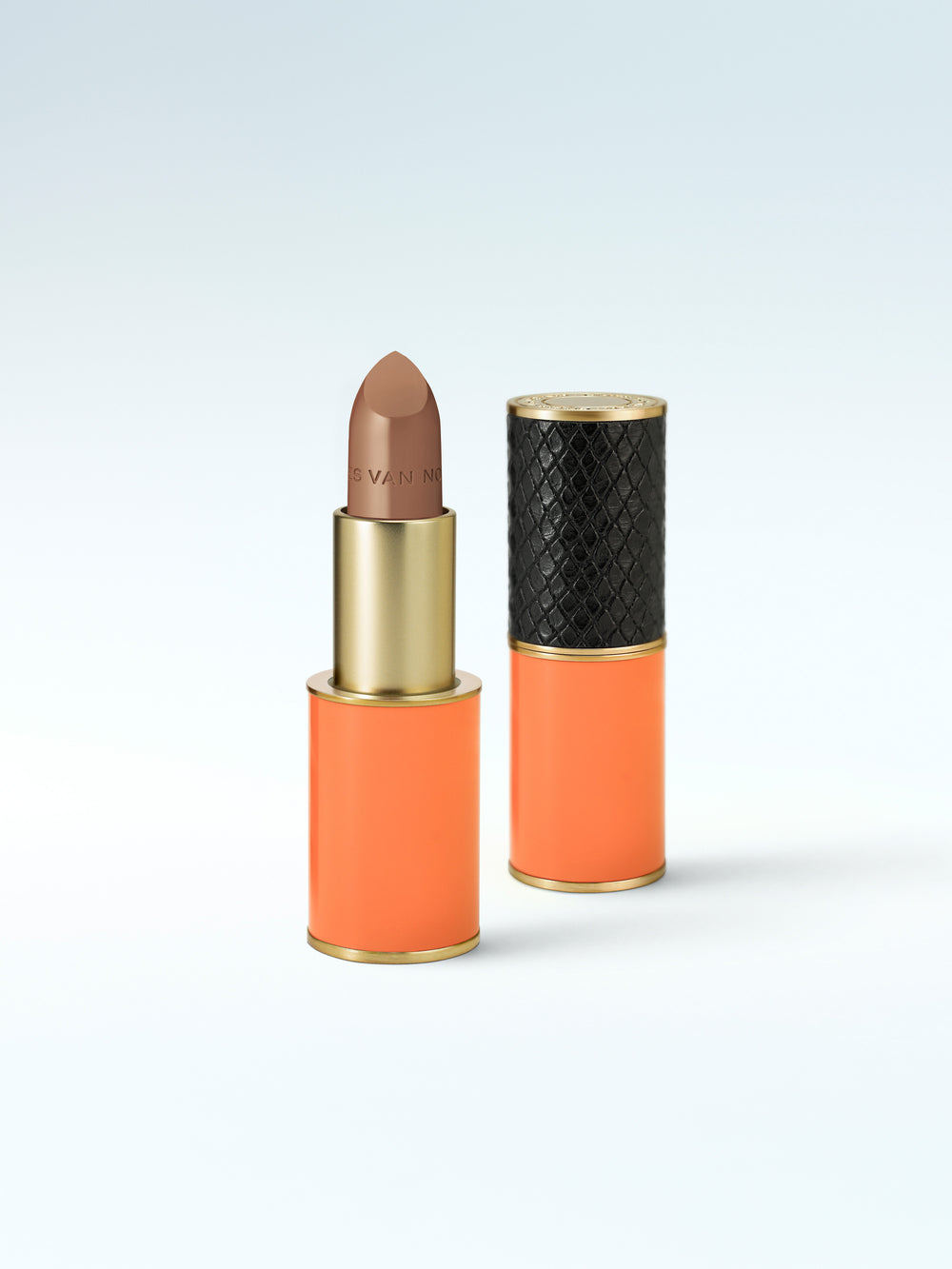 Refillable Lipstick SATIN, Clockwork leather case, Romantic nude shade
