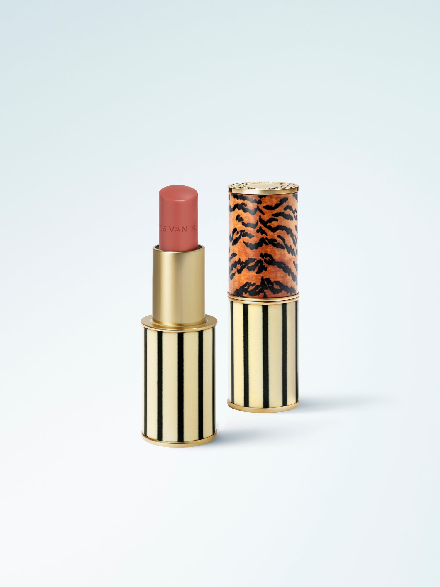 Lip balm with a case on a white background