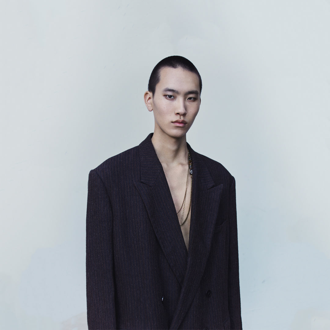 Dries Van Noten Men Light Blue Organza Camille Top