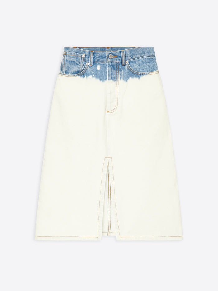 A-line denim skirt